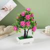 Planta Simulada en Maceta Rosas Simuladas Flor Artificial Planta en Maceta Suministro Directo de Fábrica de 16 Rosas de Espuma Adornos de Árbol del Dinero