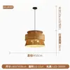 Lámpara Colgante Retro Estilo Japonés Wabi-Sabi con Estética Zen China para Salas de Té, Casas de Huéspedes, Cabinas de Restaurante, Habitaciones Privadas de Hotel y Mesas de Comedor con Focos