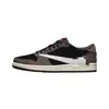 Zapatillas Deportivas Casuales de Baloncesto AJ1 Lightning Reverse Swoosh Black Warrior Mocha Transfronterizas para Hombres y Mujeres, Jordan 1 de Caña Baja