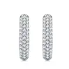 Pendientes de Plata de Ley S925 con Moissanita Nicho Sencillos Modernos Versátiles Tachuelas Joyería para Orejas de Lujo Ligero Temperamento Venta al por Mayor