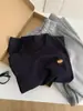 Camiseta Base Suave y Amigable con la Piel de Terciopelo Nube con Bordado de Calabaza para Mujer Estilo Coreano Simple 26 Otoño/Invierno Manga Larga Cepillada Ropa Interior