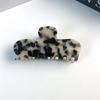 Corea del Sur Etiqueta Dorada Simple Ácido Acético Clip Grande de Agarre Estilo Retro Francés Clip de Tiburón para el Cabello Elegante Media Cola para la Cabeza Clip para el Cabello