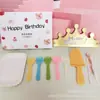 Juego de Vajilla para Pastel de Cumpleaños Vajilla Desechable Traje Cuchillo y Tenedor para Pastel Vajilla Plato de Papel Cuchillo y Tenedor para Hornear Plato