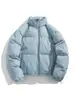 Chaqueta de Algodón para Hombre Cuello Alto Engrosada Invierno Marca de Moda Holgada Acolchada de Algodón Abrigo Protección contra el Frío Calidez Abrigo Tipo Pan