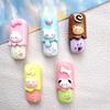 Color Macarrón Caricatura Paleta de Hielo Diy Pegamento de Crema Funda para Teléfono Móvil Agujero para Pasador Hebilla de Zapato Comida de Juguete Simulación Paleta de Hielo Resina
