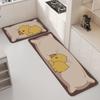 Alfombrilla de Pie Absorbente de Agua y Seca de Aceite para Cocina Dibujos Animados Imitación de Barro de Diatomeas Rectangular Antideslizante Fácil de Limpiar y Reemplazable por Cabello