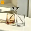 Vasos para enjuague bucal estilo hotel, estéticamente agradables, minimalistas y modernos, con un diseño de lujo ligero inspirado en el nórdico, adecuados para parejas, y se pueden usar como vasos de leche, vasos de jugo o vasos para bebidas