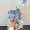 Bolso de Mano con Cadena Incrustada de Diamantes Transfronterizo, Bolso de Hombro Diario de Lujo Ligero a la Moda Estilo Chanel, Bolso Cuadrado Pequeño Moderno y Elegante