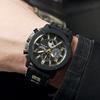 2024 transfronterizo nuevo popular moda de moda reloj de hombre falso superficie digital de tres ojos reloj de cuarzo de silicona reloj
