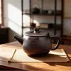 Tetera Hanwa de Arcilla Púrpura Original con Gran Capacidad, Filtro de Agujero de Bola, Tetera Fengming, Juego de Té Regalo para Oficina B5