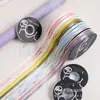 Lazo de regalo de color sólido de 1 cm flor decorativa para envolver material para ramos de cinta de satén venta al por mayor