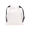 Bolsa de algodón ecológica con cordón ajustable en la parte superior, sencilla y con espacio en blanco para guardar joyas.