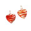 Líneas completamente transparentes tambor redondo colgante corazón de durazno diy accesorios de vidrio personalidad aretes pulsera collar material al por mayor