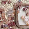 Flor de Encía Roja Natural Flor de Encía Amarilla Azúcar Cuadrado Pequeño de Cristal Hilo de Mano DIY Accesorios Pequeños Enlace de Producto Único