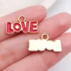 50 Colgantes de Varita de Deseos de Rosa Roja/Rosa para San Valentín Accesorios Creativos para Joyería DIY