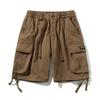 Shorts de Herramienta de Verano para Hombre Multibolsillos Algodón Puro Holgados Elásticos Combinan con Todo Estilo Americano Talla Grande Pantalones Casuales Venta al por Mayor Transfronteriza