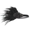Diadema Vintage Europea y Americana 1920 Inspirada en El Gran Gatsby Diadema de Plumas Accesorios para el Cabello de Fiesta de Cóctel