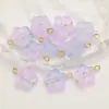 Acessórios de Franja de Vidro Flor de Cinco Pétalas Gradiente Flores Corrente de Celular DIY Pulseira Acessórios de Material Estilo Antigo