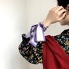 Estilo Coreano Simple Color Sólido Banda para el Cabello Bufanda de Seda Moda Bolso Bufanda de Seda Pequeña Delgada Estrecha Larga Francesa Retro Cinta Bufanda de Seda Pequeña