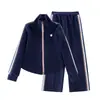Princesa Yuanyuan 2026 Otoño Nuevo Traje Deportivo Casual Informal de Patchwork con Cremallera y Cuello Alto para Niñas Venta al por Mayor Ropa de Otoño para Niñas