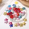 Estampado Ultrasónico Polvo Dorado de 2.5 cm Estrella de Cinco Puntas DIY Pasador Hecho a Mano Accesorios para el Cabello Accesorios para Ropa Fabricante Accesorios al por Mayor