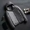 ¡Ligero y cálido! ¡90% algodón plumón! Chamarra abrigo acolchada de algodón ligero con cuello alto para hombre, otoño e invierno 2022