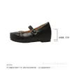 Zapatos retro Mary Jane para mujer con plataforma interna, doble hebilla, punta redonda, nuevo estilo de otoño, versátiles con faldas, corte bajo, suela suave
