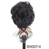 Moño de Pelo Perezoso de Moda Estilo Europeo y Americano con Pinzas para el Cabello Desordenadas en Forma de Flor, Moño de Pelo Largo Esponjoso, Peluca de Seda de Alta Temperatura