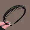 Faixa de Cabelo Antiderrapante Preta Dentada para Mulheres, Grampo Especial para Lavar o Rosto, Novo Estilo 2026, Faixa de Cabelo para Lavar e Prender o Cabelo, Headband
