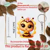 Llavero de Serie de Girasol y Abeja Lindo y Divertido de Amazon Transfronterizo Colgante de Mochila de Margarita Acrílica 2D