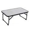 Mesa Plegable Mini para Camping al Aire Libre Mesa de Cama Mesa de Estudio para Computadora Mesa Pequeña Portátil Simple Mesa de Aleación de Aluminio
