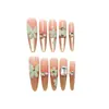 Flor Mariposa Ojo de Gato Francés Manicura Corazón Brillante Girly Uñas Portátiles Hechas a Mano Parche de Uñas Postizas Dulce Productos Terminados Venta al por Mayor