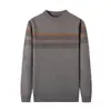 Item popular [grande estoque disponível] Suéter de outono e inverno [estilo old money] Suéter masculino de gola redonda em tricô grosso para pais