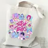 Bolso de Hombro Versátil Diario para Estudiante con Estampado de Dibujos Animados Anime Moda Transfronteriza Bolso de Lona Portátil de Gran Capacidad