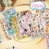 Libro de pegatinas troqueladas Yuxian, lindo gatito y cachorro con expresiones de letras creativas, material para diario, pegatinas de decoración de escenas DIY
