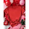[Código Europeu Transfronteiriço] Camiseta Feminina Lisa de Manga Curta com Gola Redonda Solta de Cor Pura Transfronteiriça