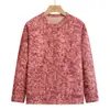 Conjunto Quente de Cardigã para Mulheres de Meia-Idade e Idosas, Estilo Vovó, Roupa Íntima Térmica com Forro de Fleece e Espessada, Camada Base Estilo Mãe, Roupa Íntima à Prova de Frio