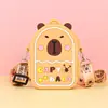 Porta-moedas de Silicone Capivara Fofo Criativo Bolsa de Armazenamento de Moedas Celebridade da Internet Diagonal Desenho Animado Porta-moedas de Silicone
