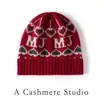 Nuevo Estilo Gorro de Lana Tejido de Cachemira Pura, Moda Europea y Americana para Mujer, Esquí, Personalizado, Borde Enrollado, Gorro de Lana Tejido Pullover