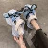 Tamancos Slip-On Antiderrapantes para Uso Externo, para Mulheres Baixas, Novidade Verão 2025 Estilo Coreano Bico Fechado Sandálias Femininas de Solado Grosso
