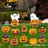 Placa de Jardim Popular Transfronteiriça Gato Preto de Halloween com Olhos Brilhantes, Decoração de Gramado de Jardim ao Ar Livre