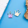 Mixto 30 flor de aleación de aceite púrpura amor pequeño colgante aretes hechos a mano pulsera accesorios de joyería diy venta al por mayor
