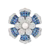 Moderna Broche de Flor de Circonita con Pedrería, Estilo Europeo y Americano, Diseño Único, Joyería Popular de Nicho Estilo Ins para Mujeres