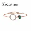 Daisi Ni Joyería Transfronteriza Nueva y Colorida de Moissanita Pulsera Geométrica Delgada de Moda Ajustable Venta al por mayor de fábrica