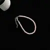 Pulseira de Pérolas de Vidro de Alta Qualidade para Mulheres, Luxo Leve, Nicho, Simples, Exquisite, Estilo Frio, Novo Acessório Versátil