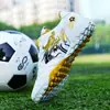 Nuevas zapatillas de fútbol para niños, de malla, con hebilla giratoria y clavos rotos, zapatillas de entrenamiento para niños de primaria y secundaria, zapatillas antideslizantes para niños y niñas.