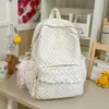 Mochila Pequeña Azul con Encaje de Encaje de Sal Marina para Niñas, Suave y Dulce para Estudiantes Universitarias de Vacaciones, Mochila Juvenil y Adorable