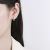 Pendientes de Plata de Ley 925 con Circonita para Mujer, Brazaletes de Oreja de Moda Ol Simples Ins Estilo Minimalista, Accesorios para Orejas de Diseño Nicho