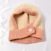 Diseño de nicho pasamontañas bufanda de invierno gorro de lana tejido integrado gorro de pullover cálido