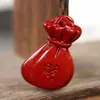 Accesorios de Bolsa de Dinero de Cinabrio Crudo de Alto Contenido para Hombres y Mujeres en su Año Zodiacal, Accesorios de Arena Roja Imperial, Venta Directa de Fábrica y Venta al por Mayor